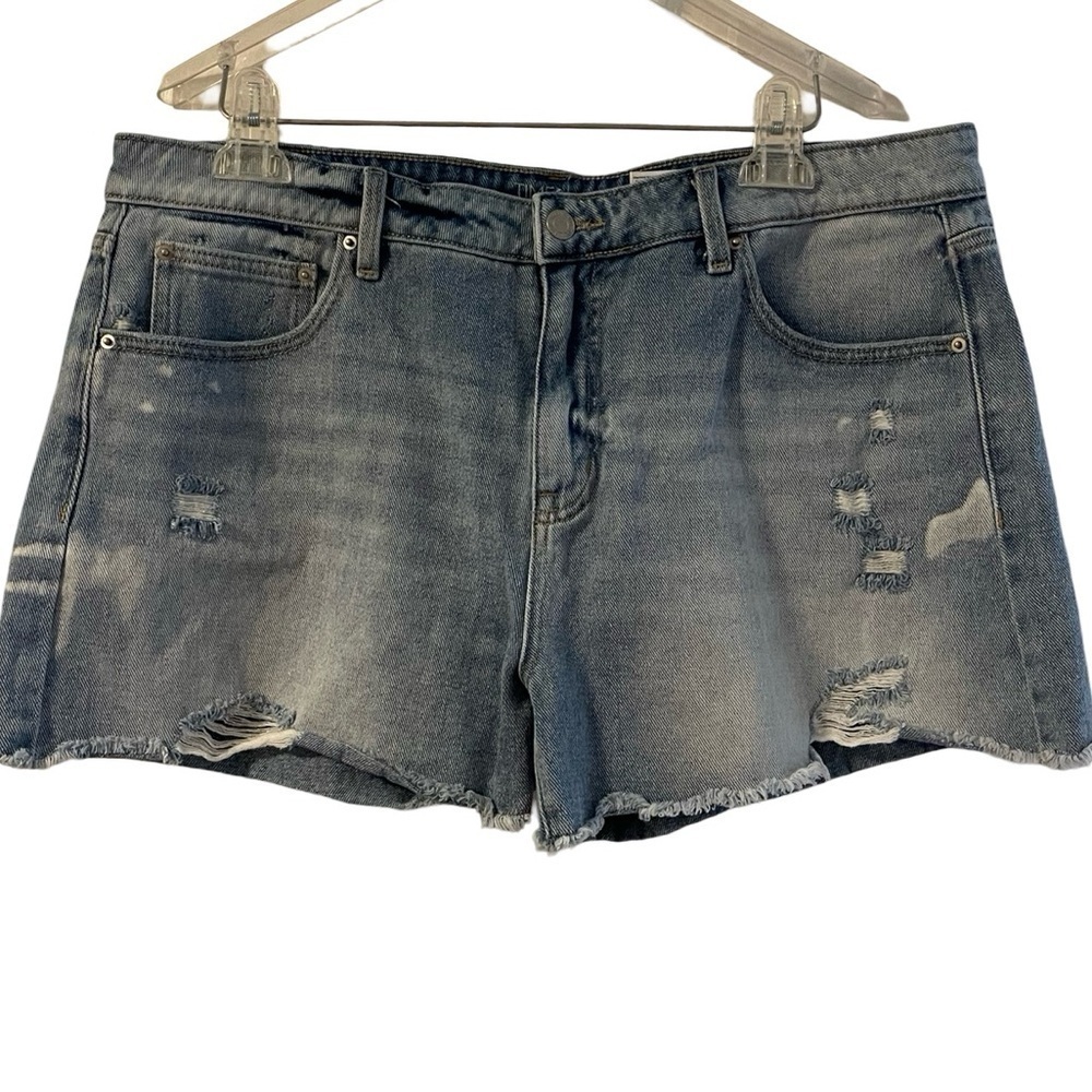Time and Tru High Rise Distressed Jean Shorts Size 16